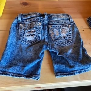 Miss Me Girls Size 12 Bling Bermuda shorts